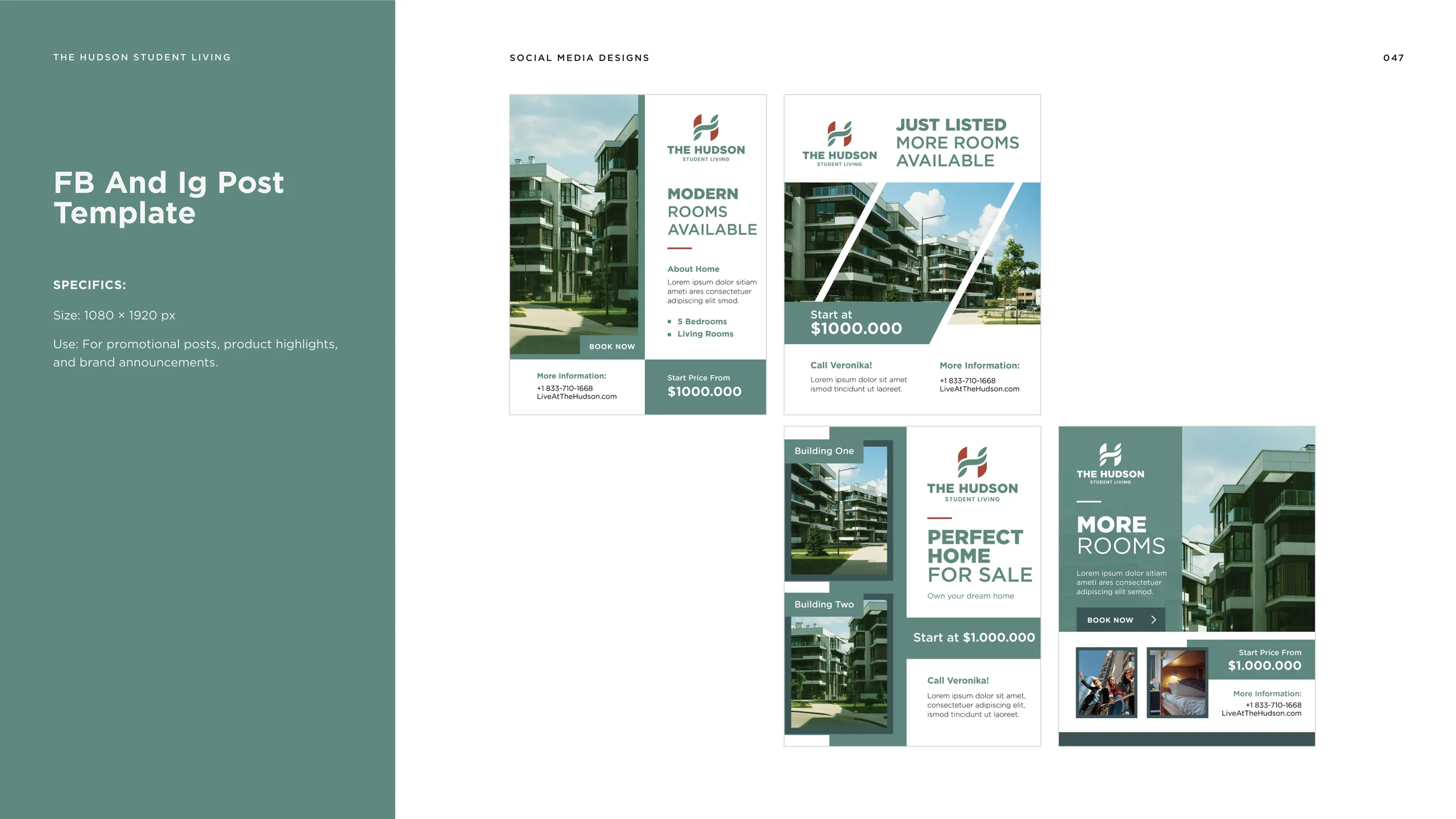 The Hudson Student Living brand identity 7